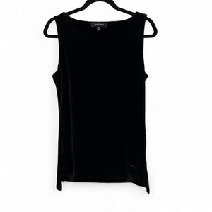 Ellen Tracy Classic Black Velvet Tank Top